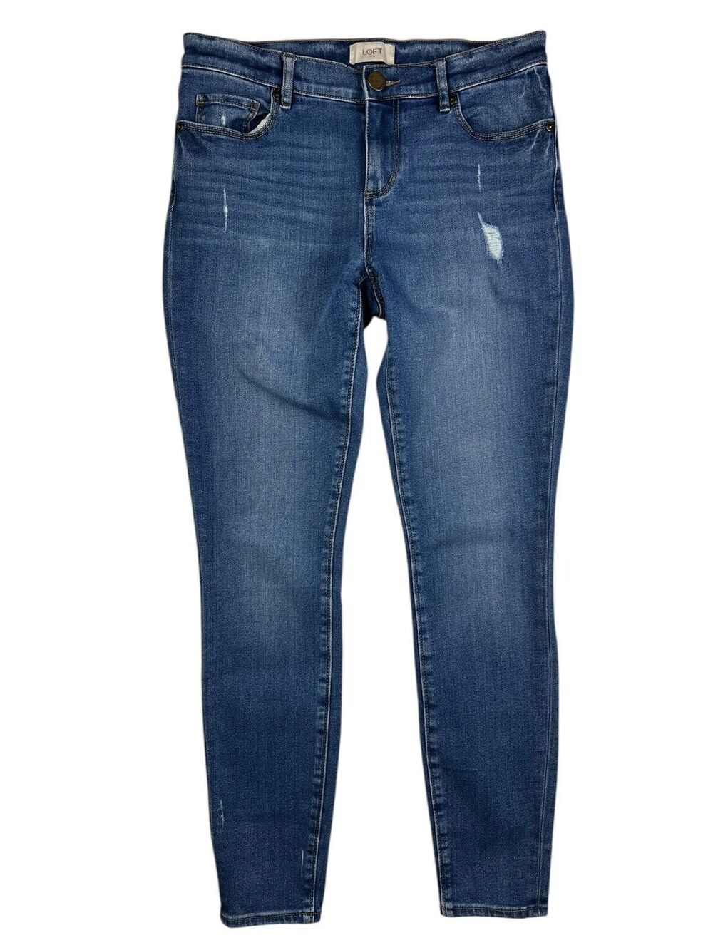 Ann Taylor LOFT Outlet Mid-Rise Skinny Distressed Legging Jeans Size 2